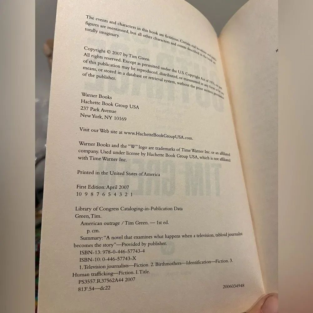 American Outrage by Tim Green Hardback Book - Picture 3 of 5